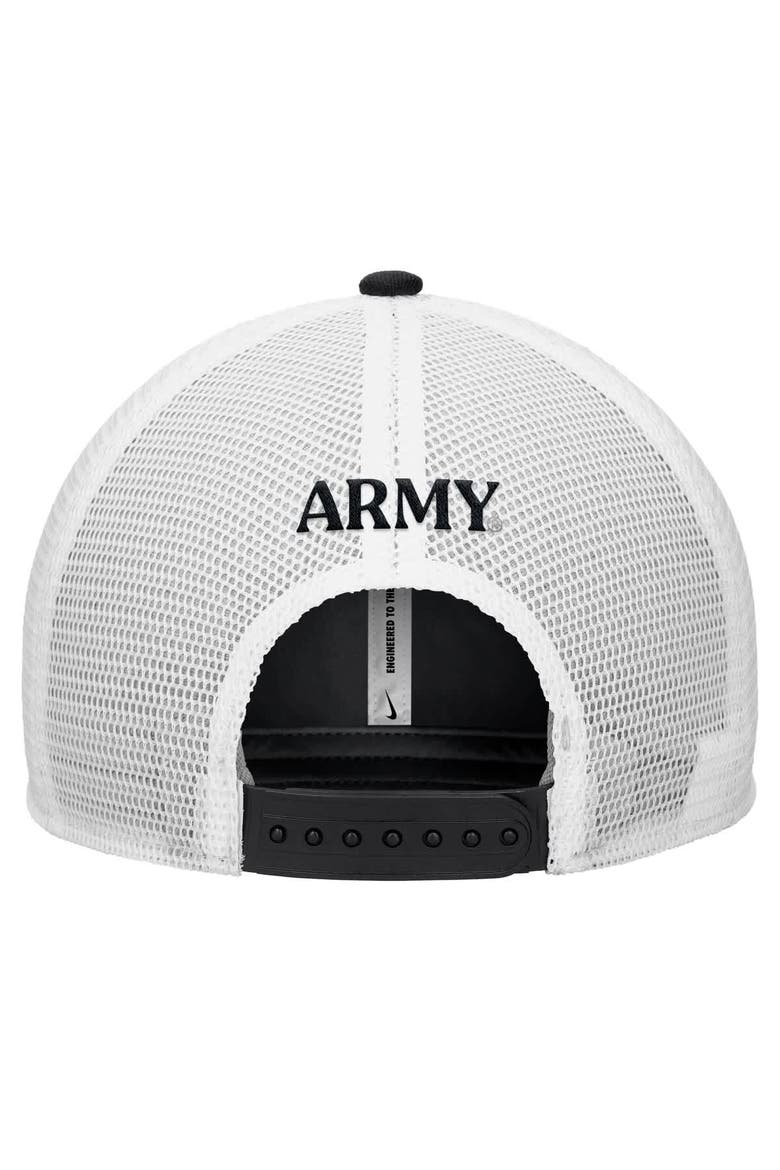 Men's Nike Black Army Black Knights Rise Trucker Dri-FIT Adjustable Hat, Alternate, color, Black