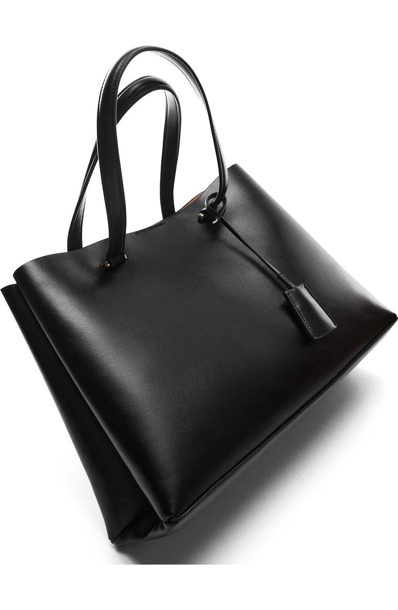 MANGO Double Compartment Shopper Bag, Alternate, color,