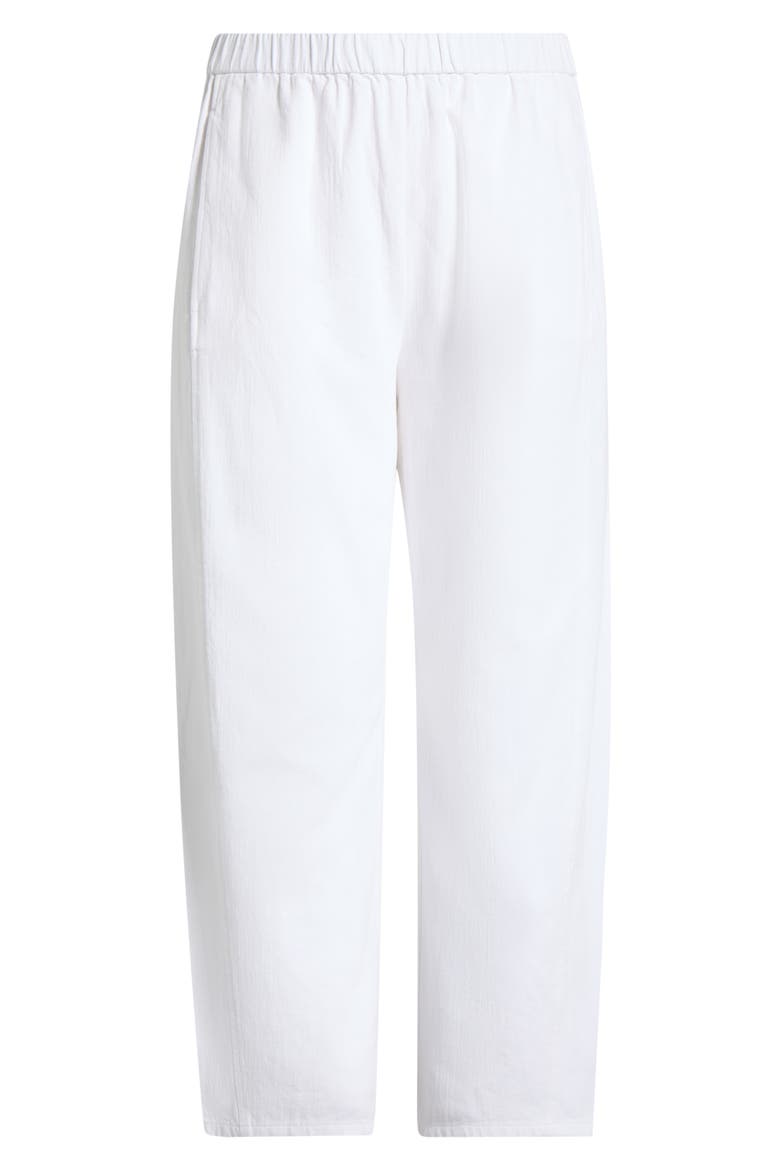 Stretch Organic Cotton & Organic Linen Ankle Lantern Pants, Alternate, color, WHITE