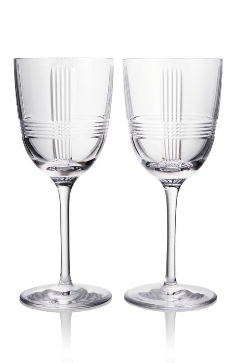 Marquis Vector Set of 2 Crystal Red Wine Glasses