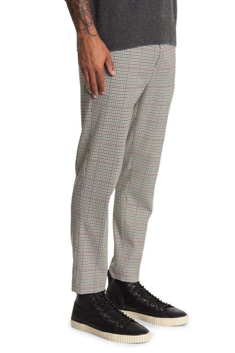 Men's Checkered Skinny Fit Pants, Alternate, color, BEIGE MULTI