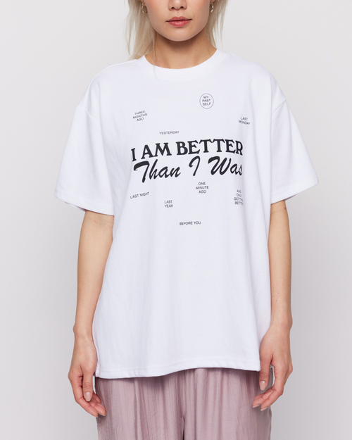 Samii Ryan Better Today Oversized Tee In White
