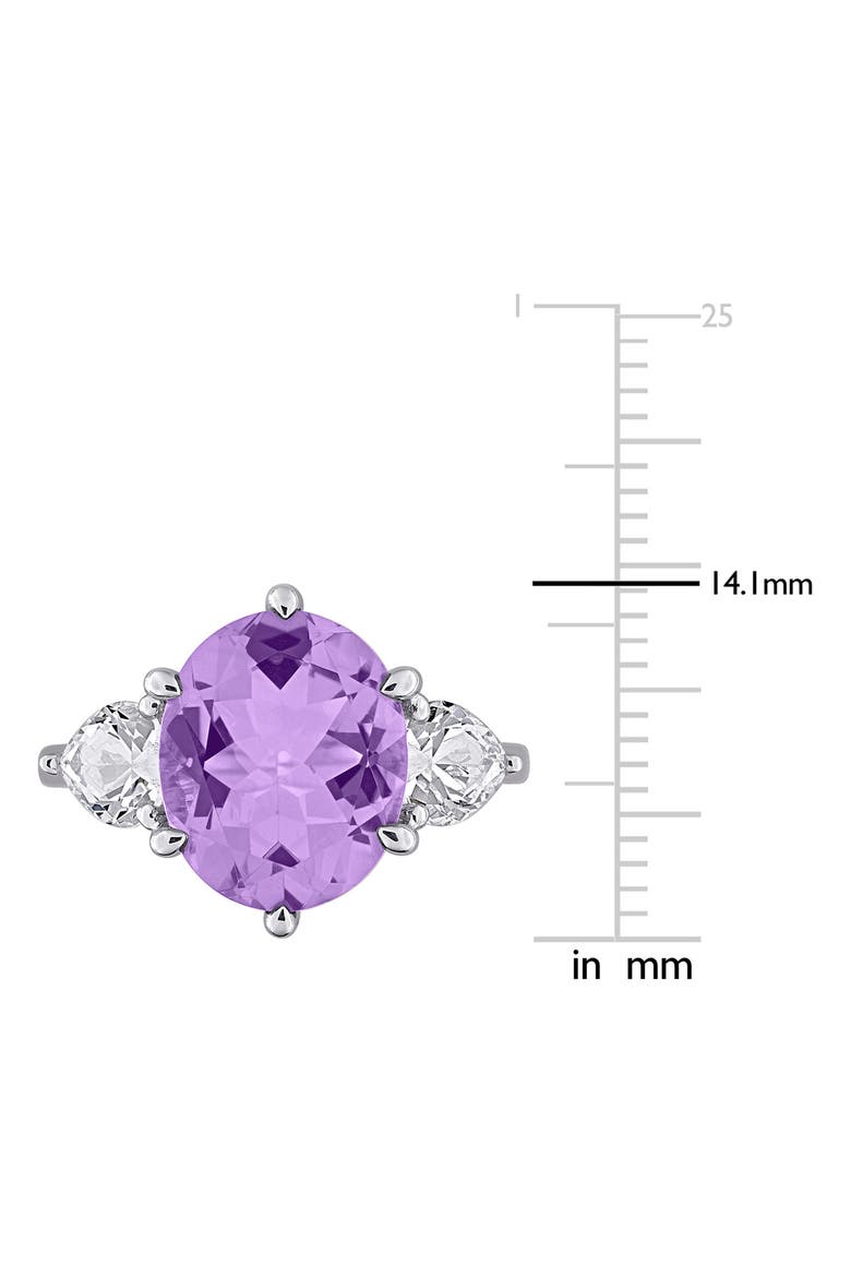 Sterling Silver Pink Amethyst Statement Ring, Alternate, color, PURPLE