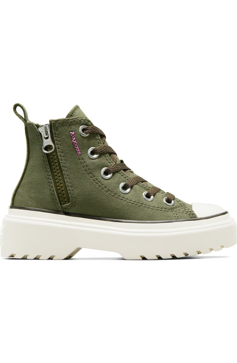 Converse Kids' Chuck Taylor<sup>®</sup> All Star<sup>®</sup> Lugged High Top Sneaker, Alternate, color,