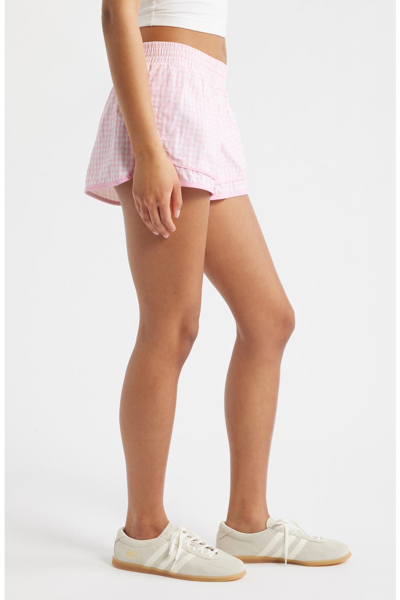 Lavey Gingham Shorts, Alternate, color, TICKLED PINK