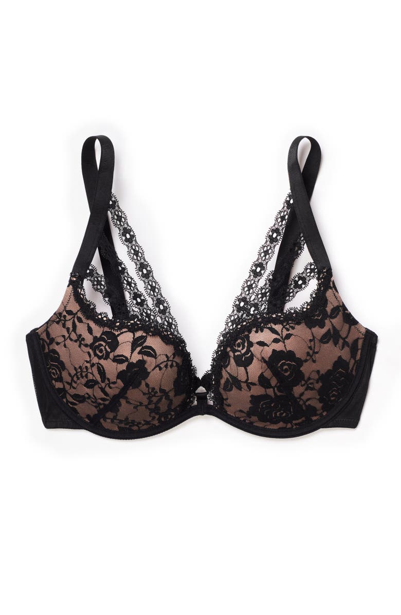 Adore Me Marcia Push Up Plunge Bra, Alternate, color, Black