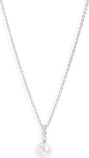 Mikimoto Morning Dew Akoya Pearl & Diamond Pendant Necklace