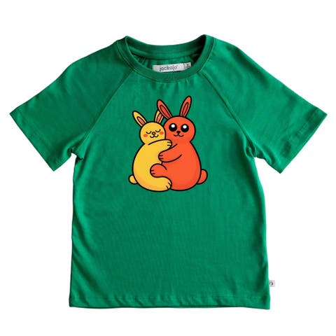 Kids' Organic Cotton Bunnies Graphic T-Shirt
