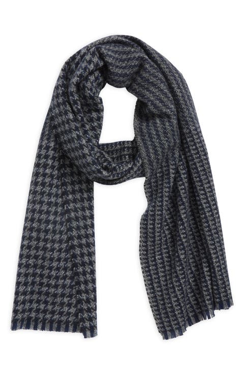 Houndstooth Cashmere Scarf