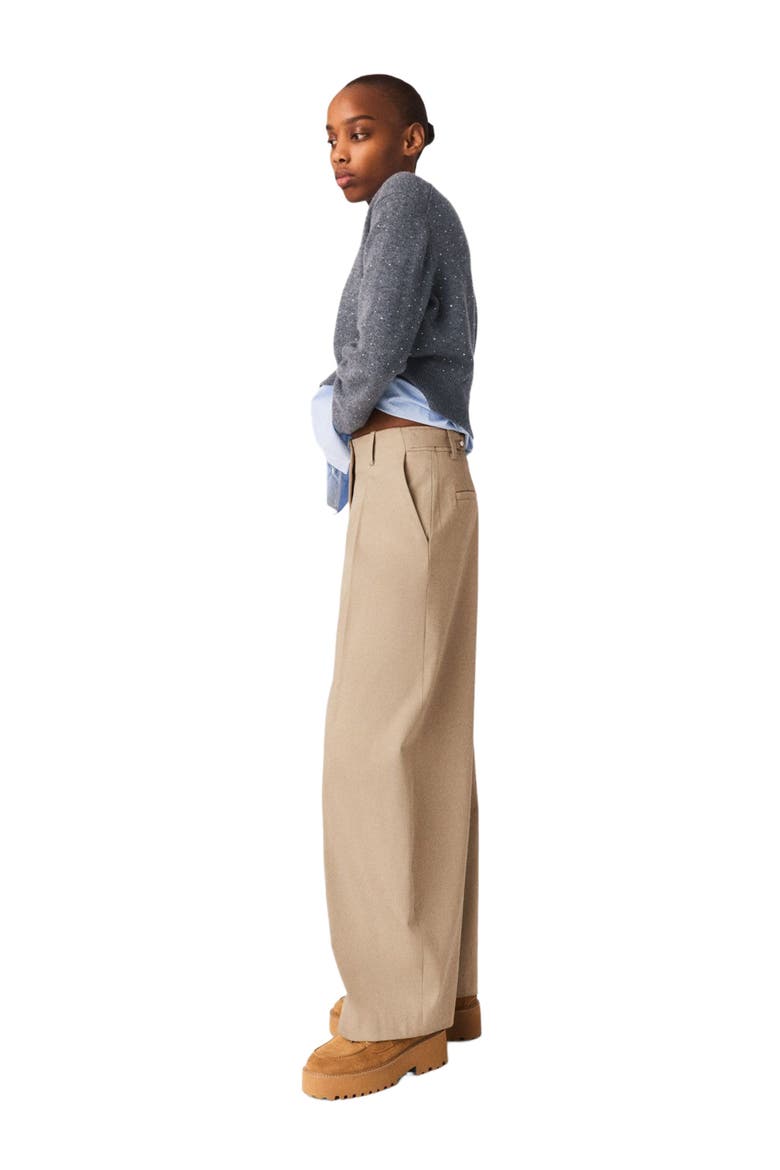 Cotton balloon trousers, Alternate, color, Mastic beige