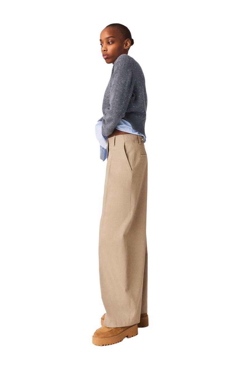 maje Cotton balloon trousers, Alternate, color, Mastic Beige
