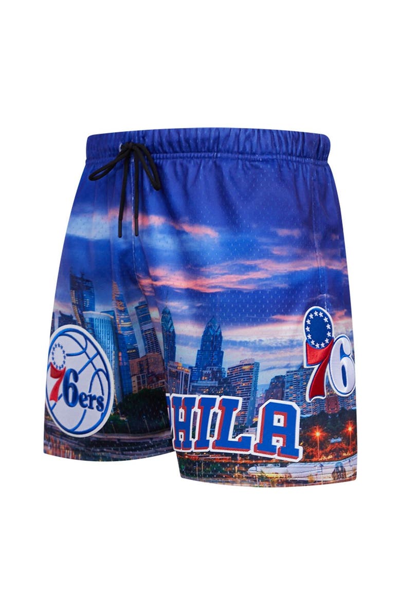 PRO STANDARD Men's Pro Standard Philadelphia 76ers Cityscape Shorts, Alternate, color, Blue