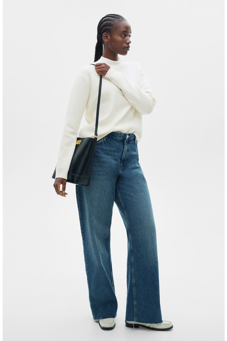 Mock Neck Sweater, Alternate, color, LIGHT BEIGE