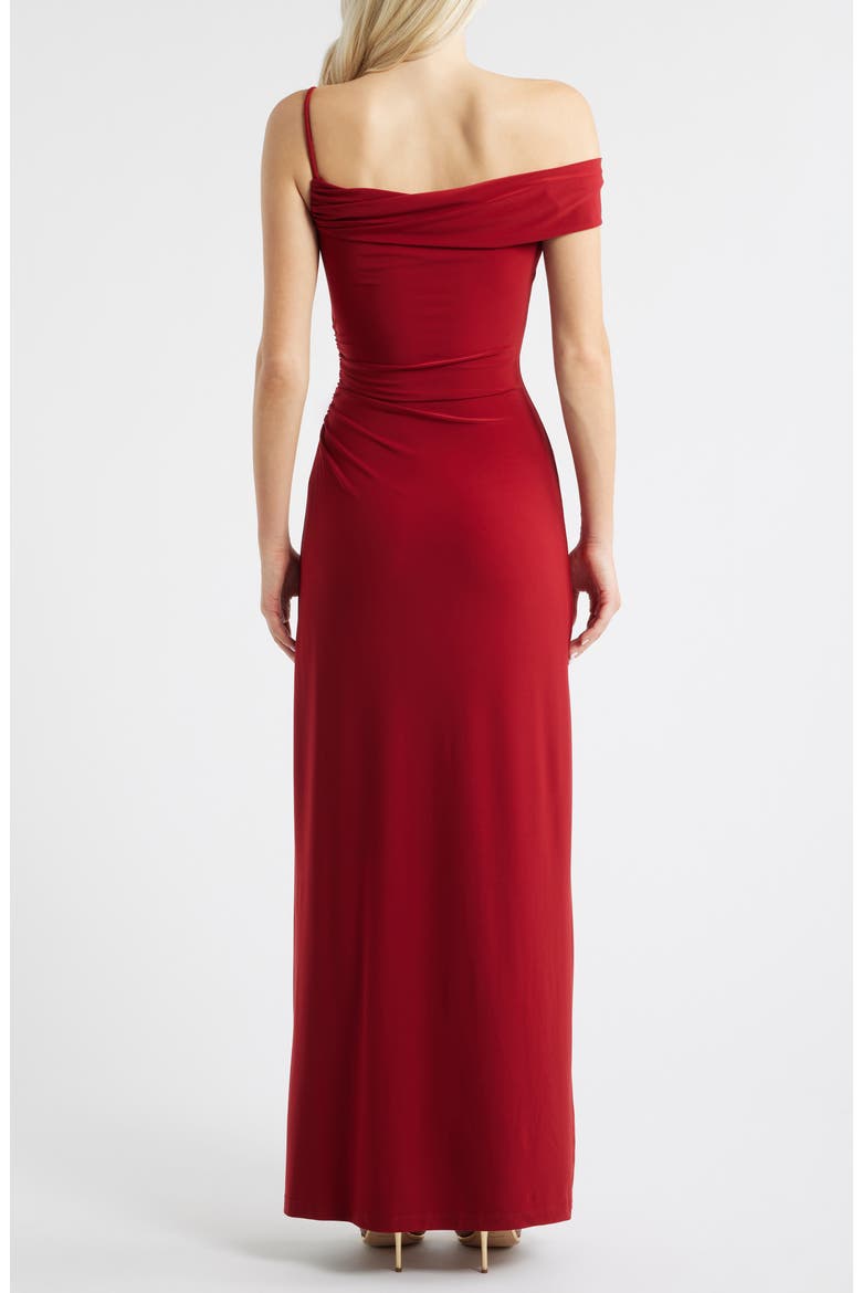 Lilibet Off the Shoulder Maxi Dress, Alternate, color, WINERY