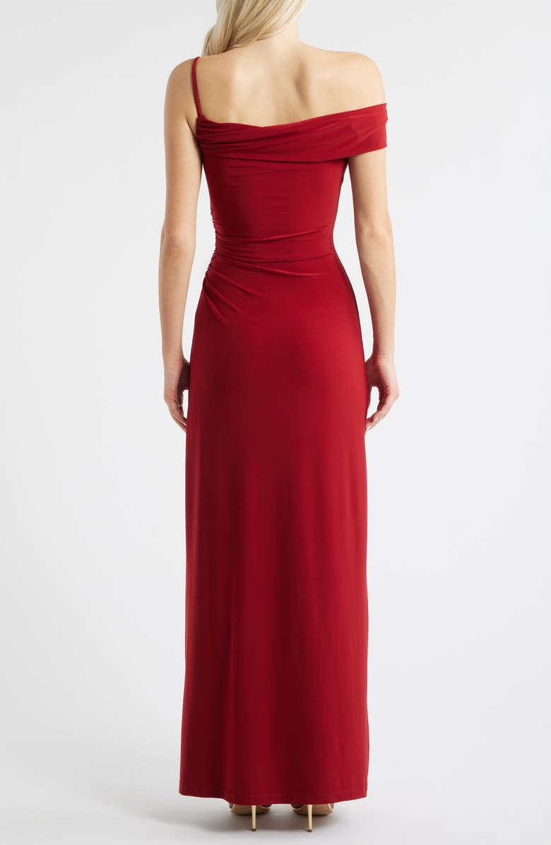 Ever New Lilibet Off the Shoulder Maxi Dress, Alternate, color, Winery