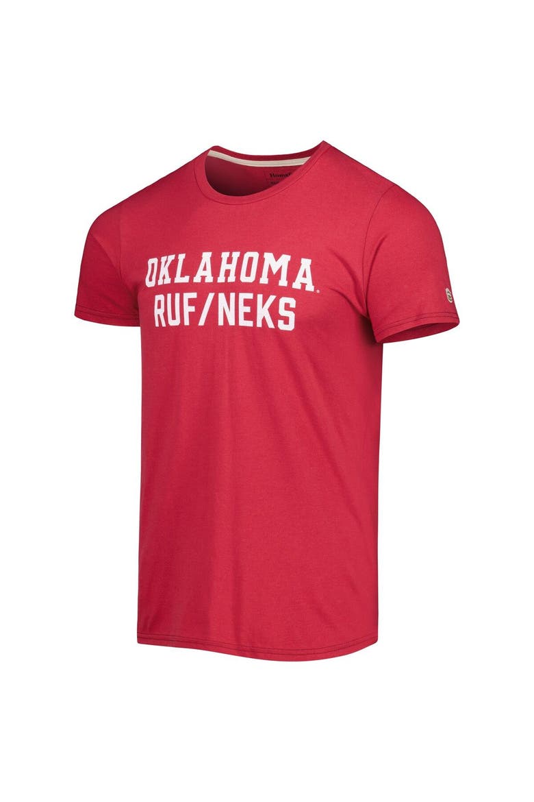 Men's Homefield Heathered Crimson Oklahoma Sooners RUF Vintage T-Shirt, Alternate, color, Crimson