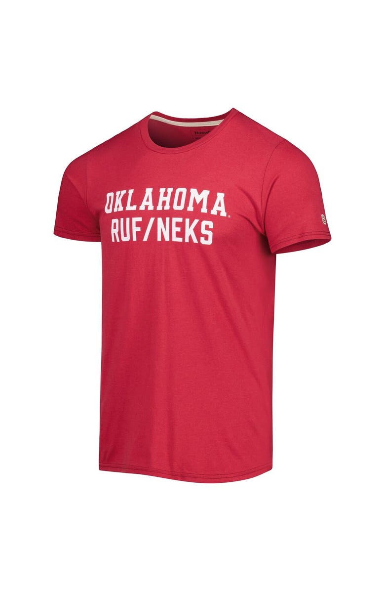 HOMEFIELD Men's Homefield Heathered Crimson Oklahoma Sooners RUF Vintage T-Shirt, Alternate, color, 