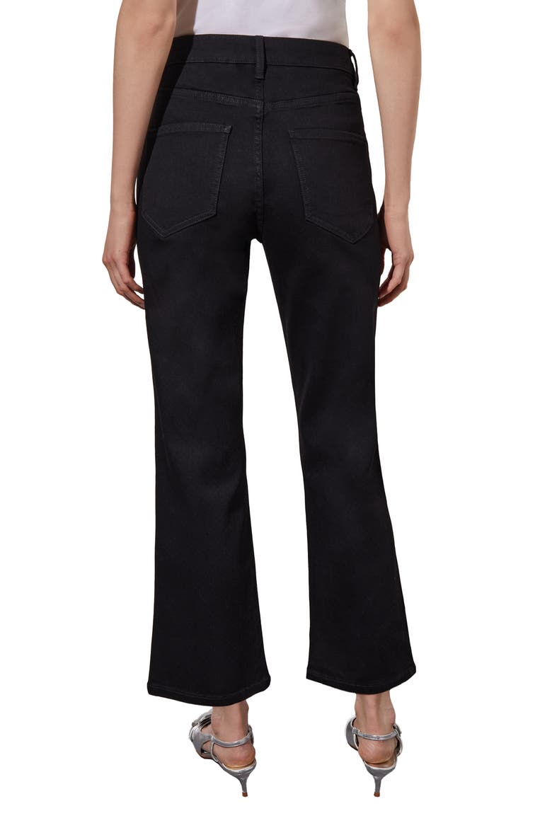 Crystal Front Flared Ankle Jeans, Alternate, color, BLACK