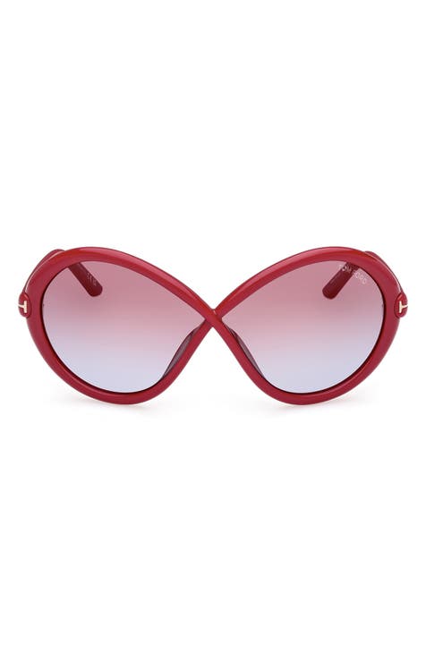 68mm Gradient Butterfly Sunglasses