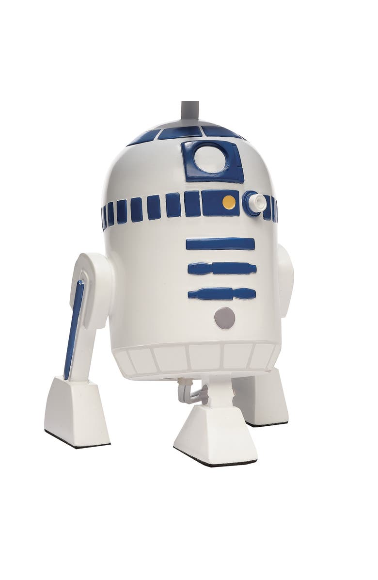 Lambs & Ivy Star Wars Classic Hand Painted R2-D2 Lamp with Shade & Bulb, Alternate, color, White