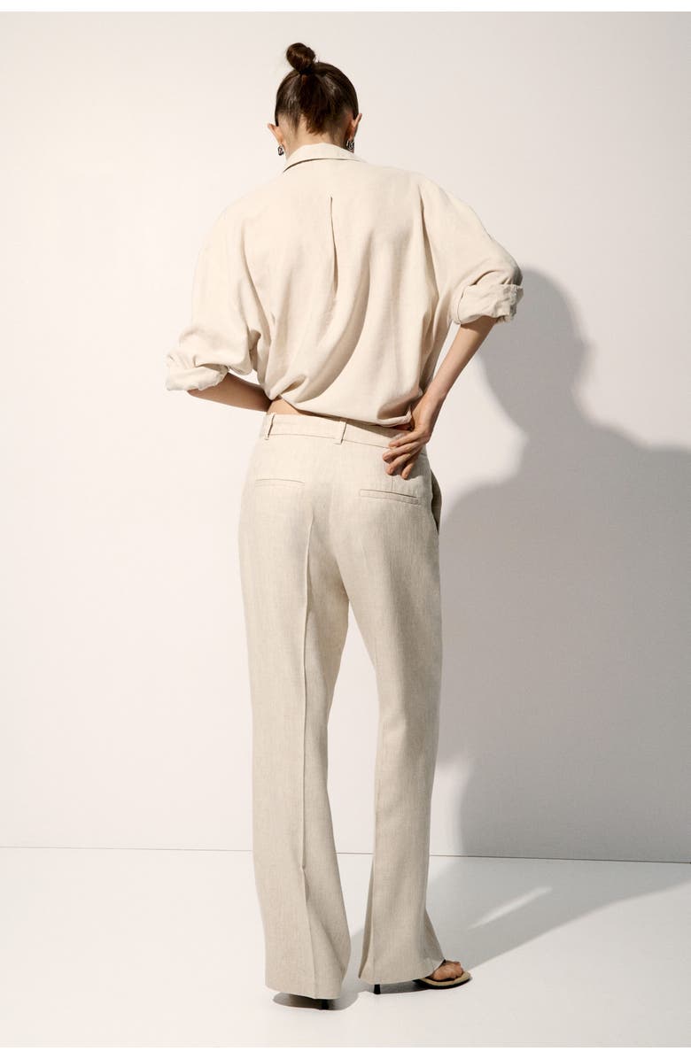 H&M Linen-blend Tailored Trousers, Alternate, color, 