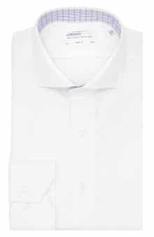 Lorenzo Uomo Trim Fit Basketweave Cotton Dress Shirt