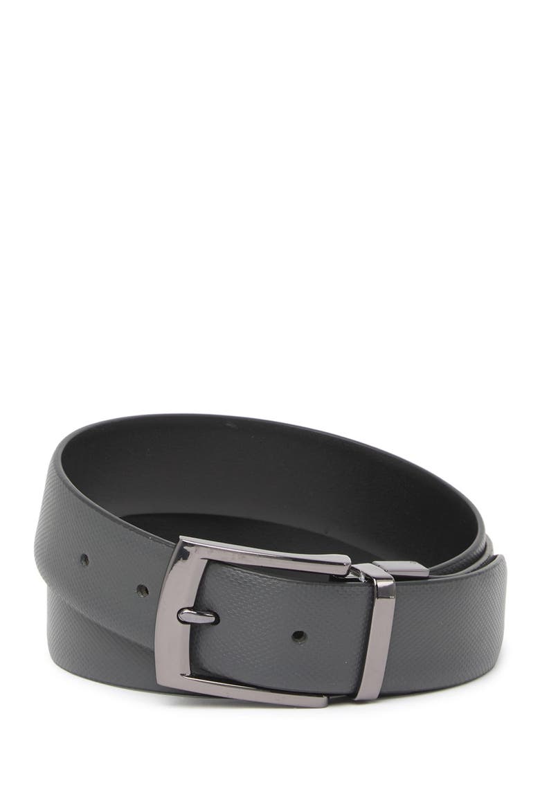 Textured Leather Belt, Main, color, CHAR/BLK