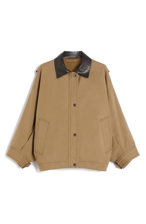 Weekend Max Mara Dorema Cotton Canvas Jacket In Brown