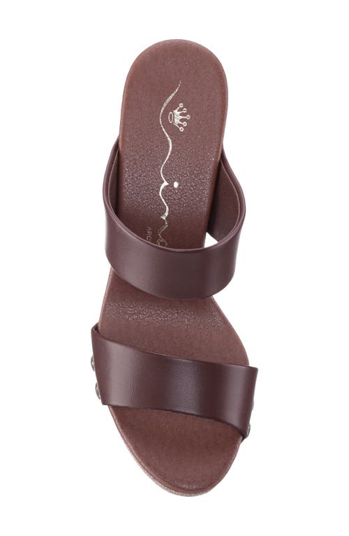 Nina Vegas Platform Slide Sandal In Coffee