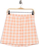 French Connection Buffalo Check Button Front Skirt