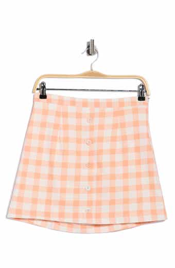 French Connection Buffalo Check Button Front Skirt