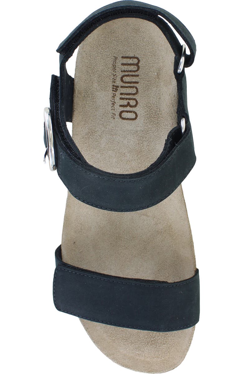 Munro Sintra Wedge Sandal, Alternate, color, Black Nubuck