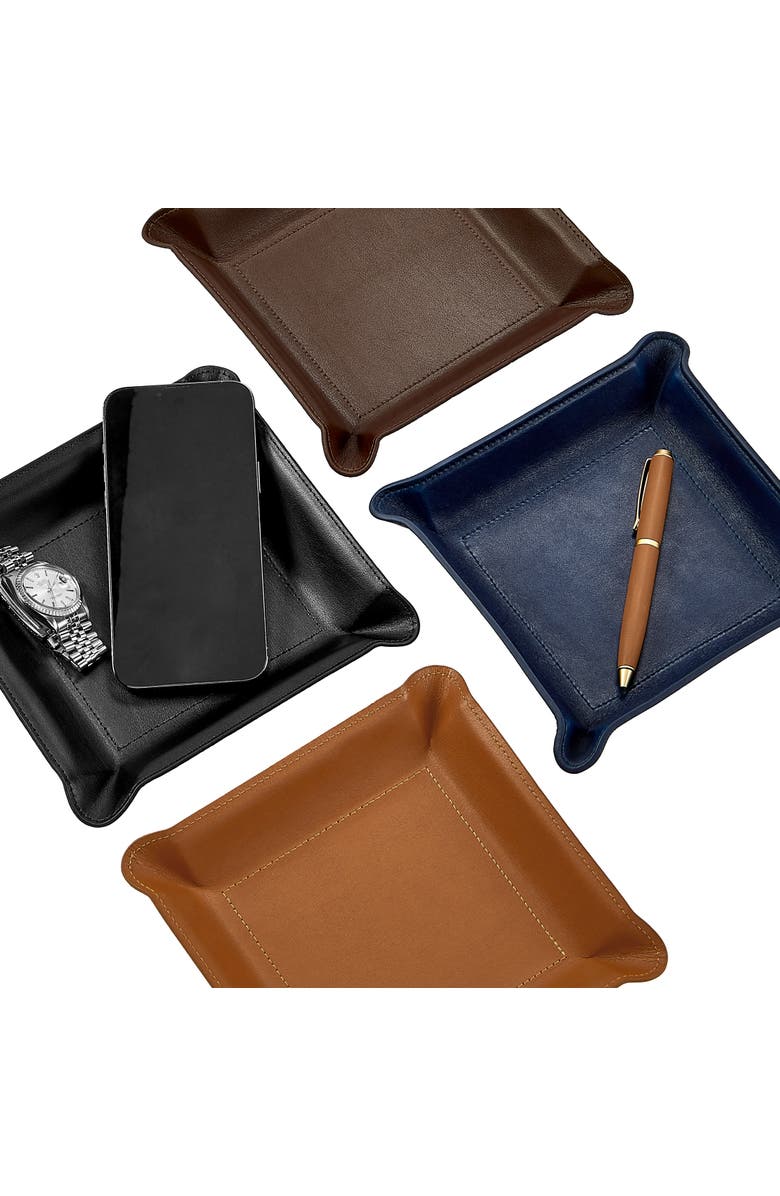 Graphic Image Leather Catchall Tray, Alternate, color, Black