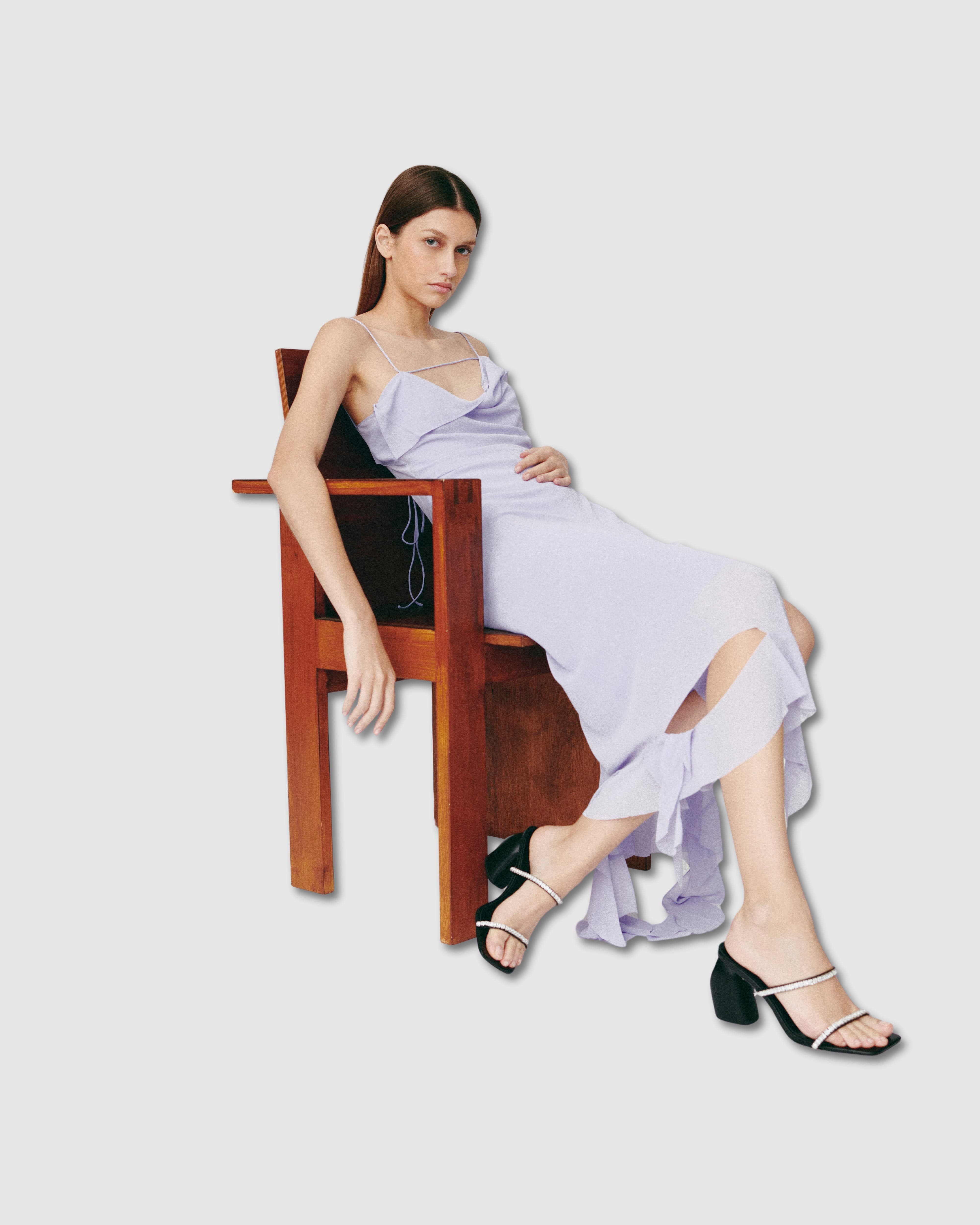 MI/MAI Tilda Crystal High Mule Sandal, Alternate, color, Black