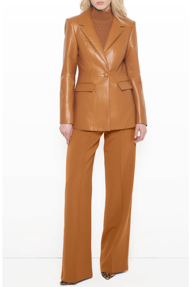Finn Recycled Leather Blazer, Alternate, color, Vintage Luggage