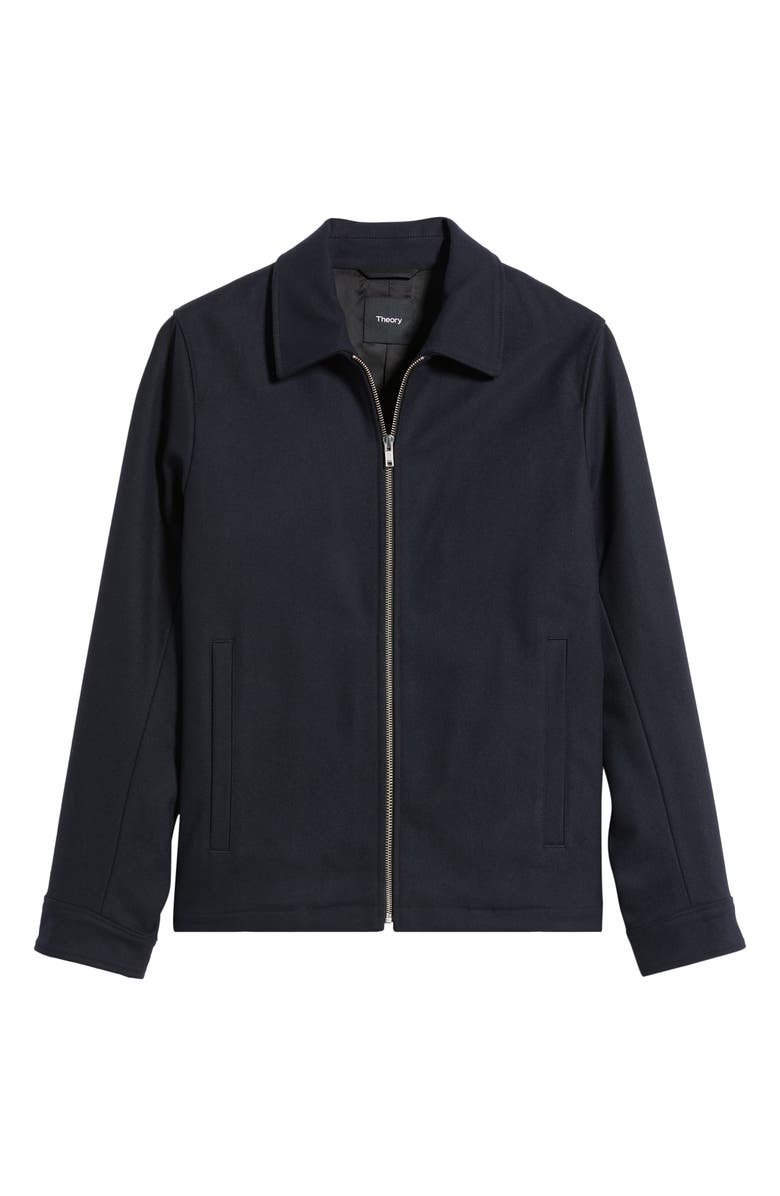 Theory Wyatt Wool Blend Bomber Jacket, Main, color, Eclipse