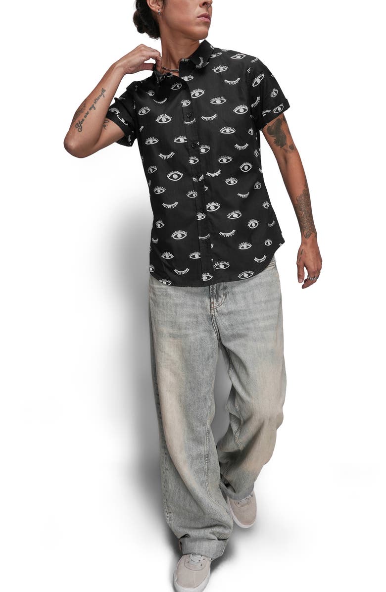 WILDFANG The Essential Button Up, Main, color, Wink Black