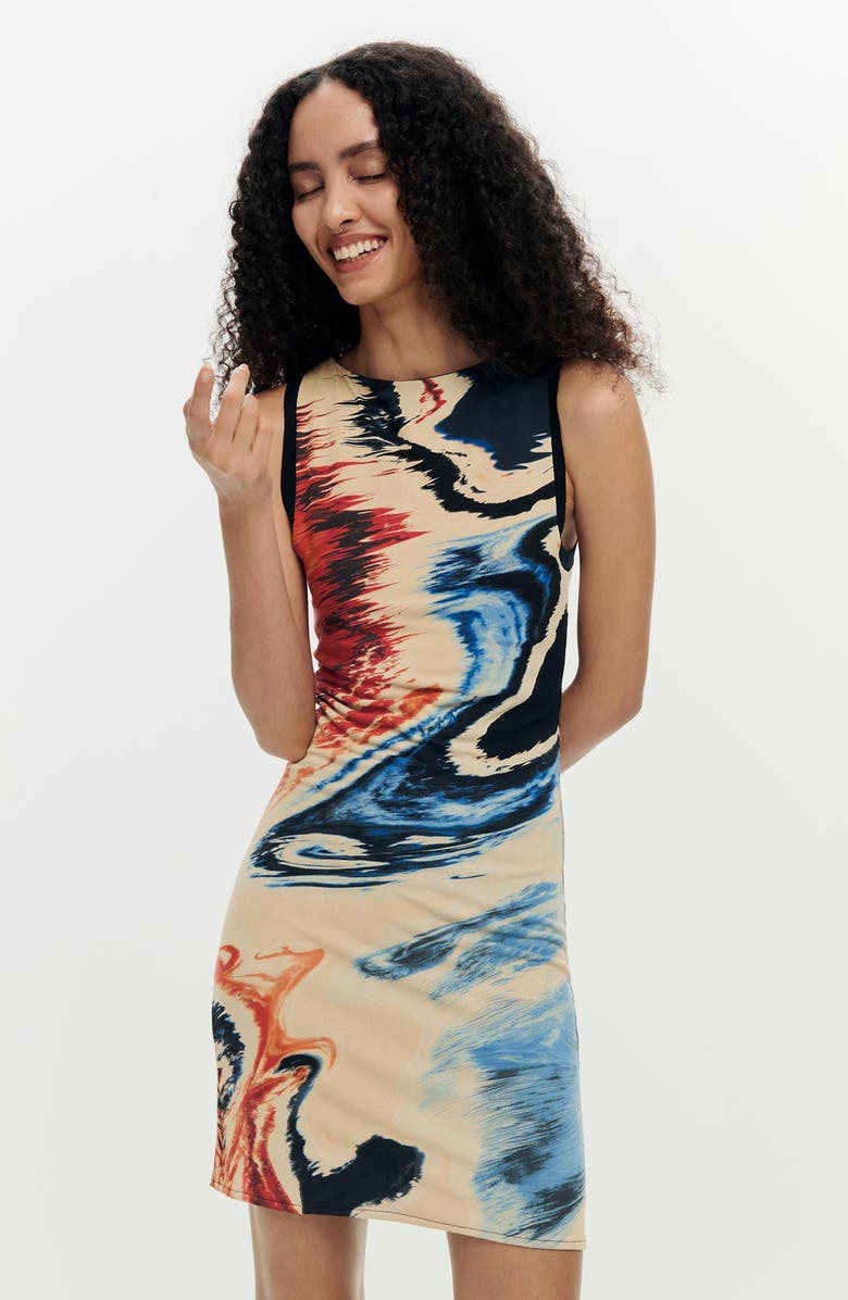 Desigual Abstract Print Sleeveless Minidress, Alternate, color, Multi