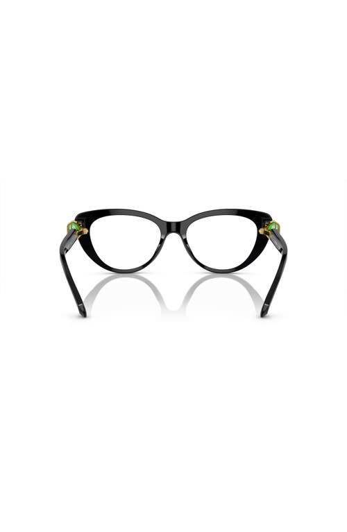 Swarovski 53mm Cat Eye Optical Glasses In Black