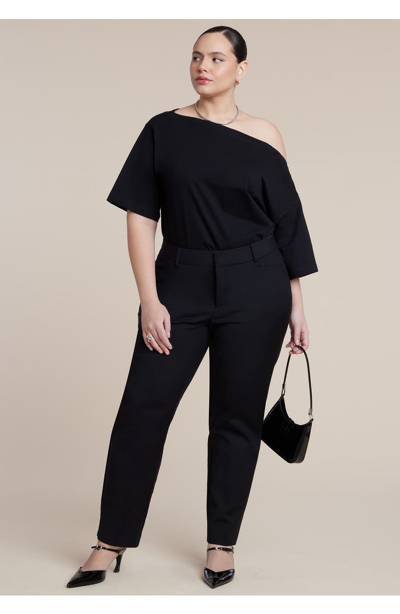 ELOQUII Slouchy Tee, Alternate, color, Black Onyx