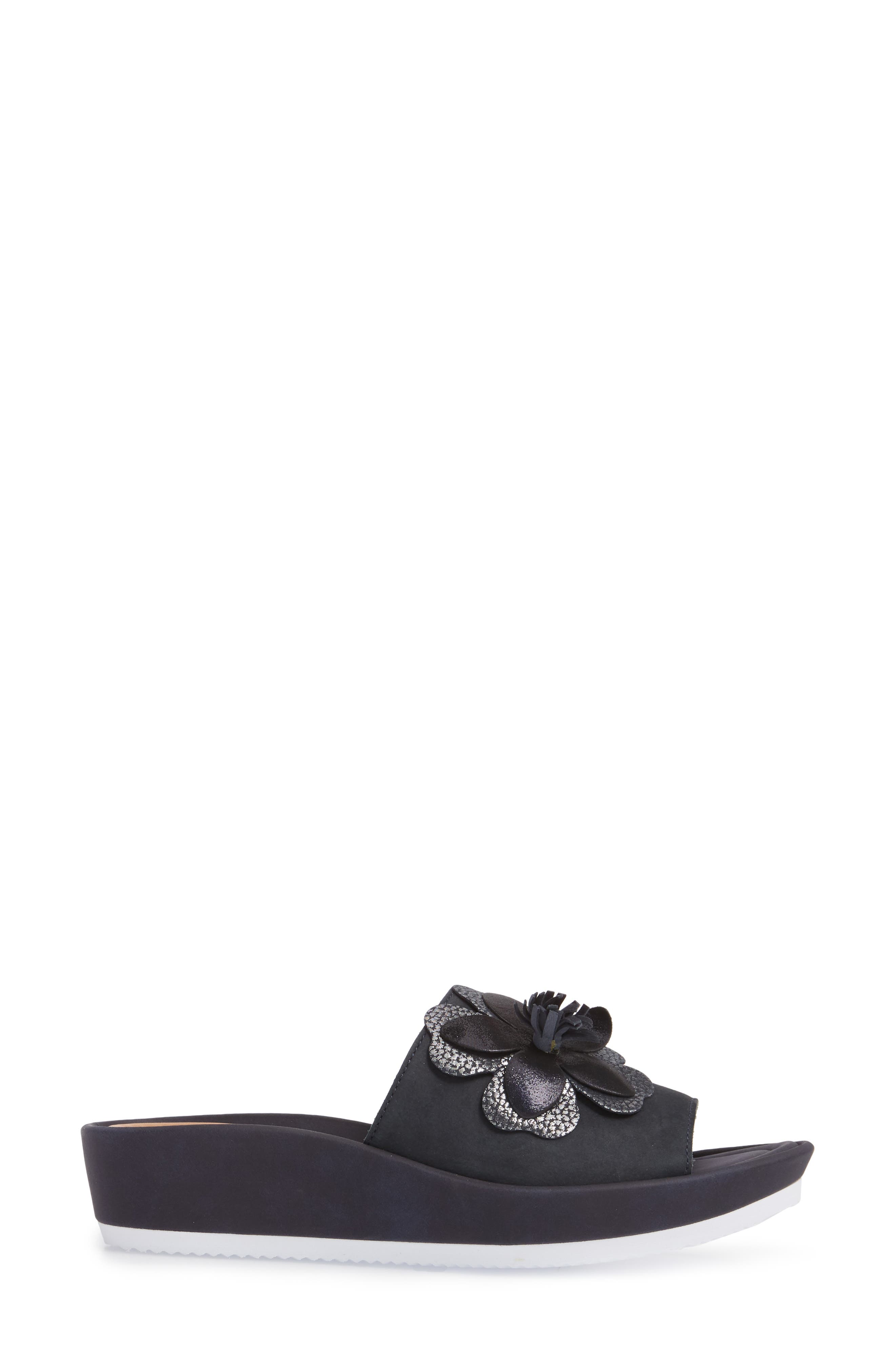 Thea Wedge Slide Sandal, Alternate, color, BLUE NUBUCK