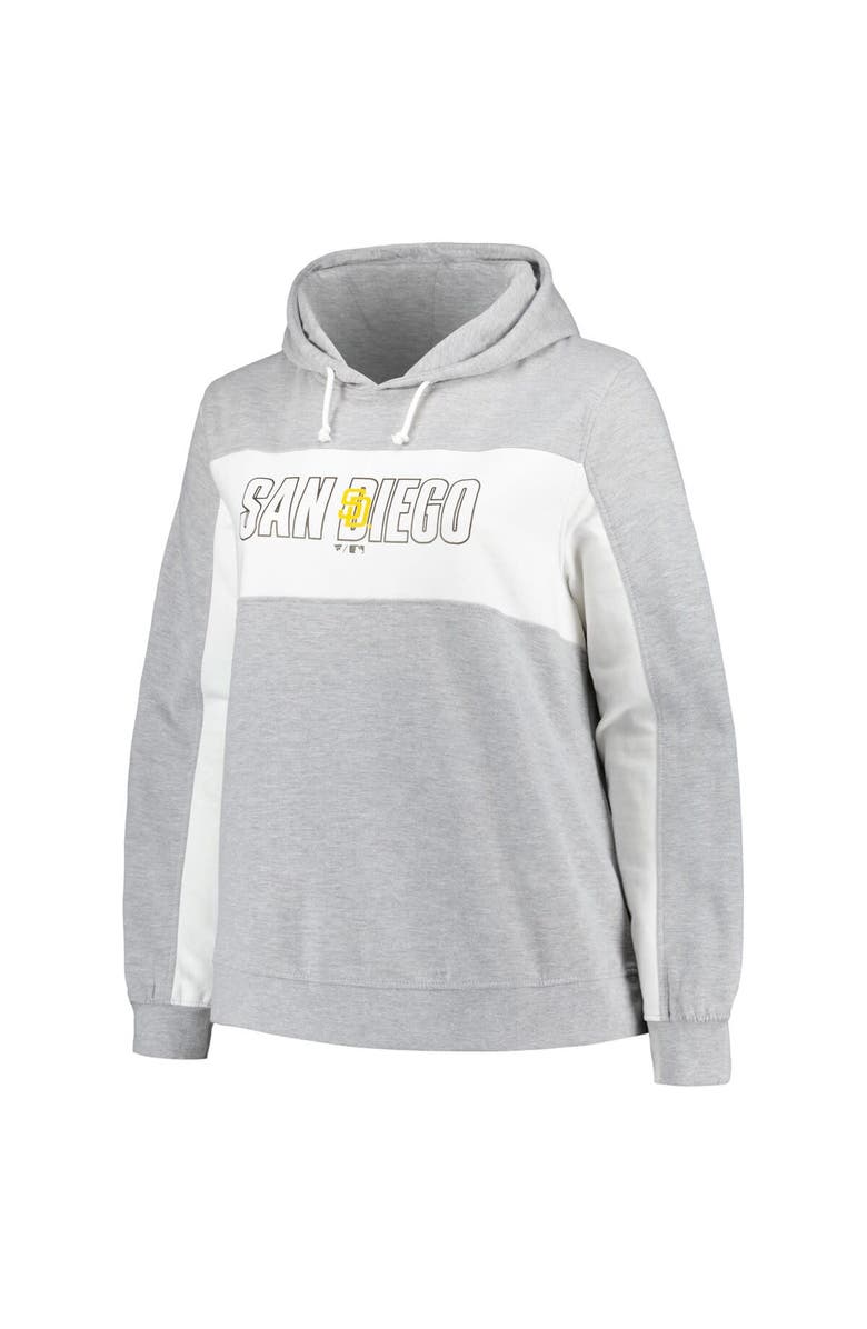 PROFILE Women's Profile Heather Gray San Diego Padres Plus Size Pullover Hoodie, Alternate, color, Heather Gray