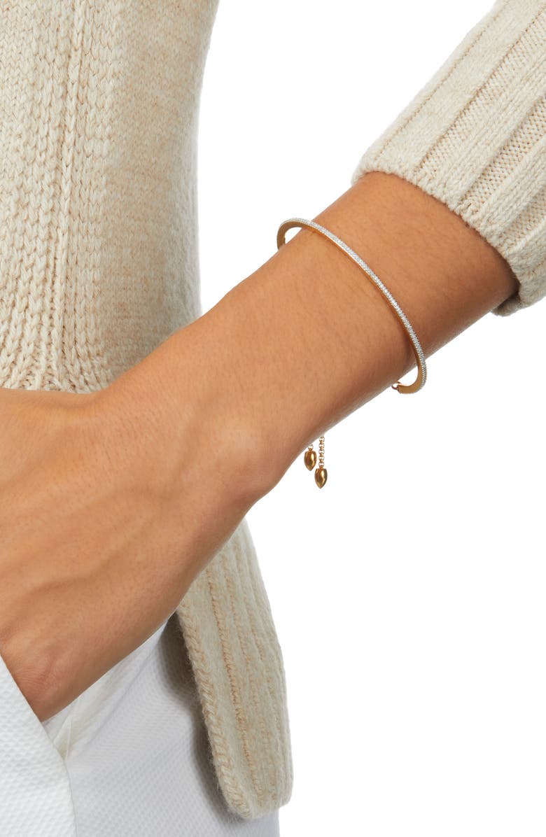 Monica Vinader Fiji Skinny Vermeil Diamond Bar Bracelet, Alternate, color, 