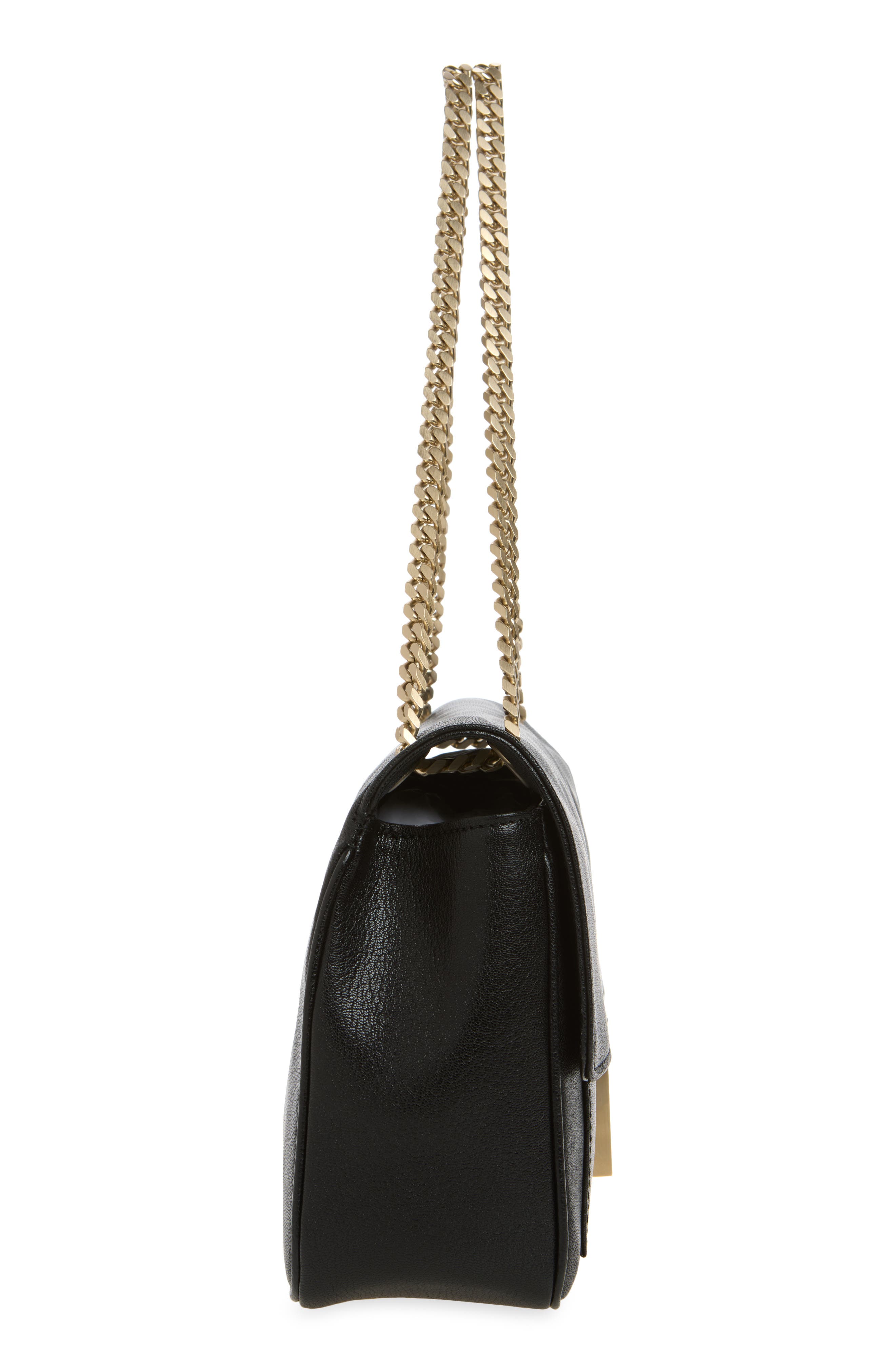 Mia Chain Shoulder Bag, Alternate, color, BLACK