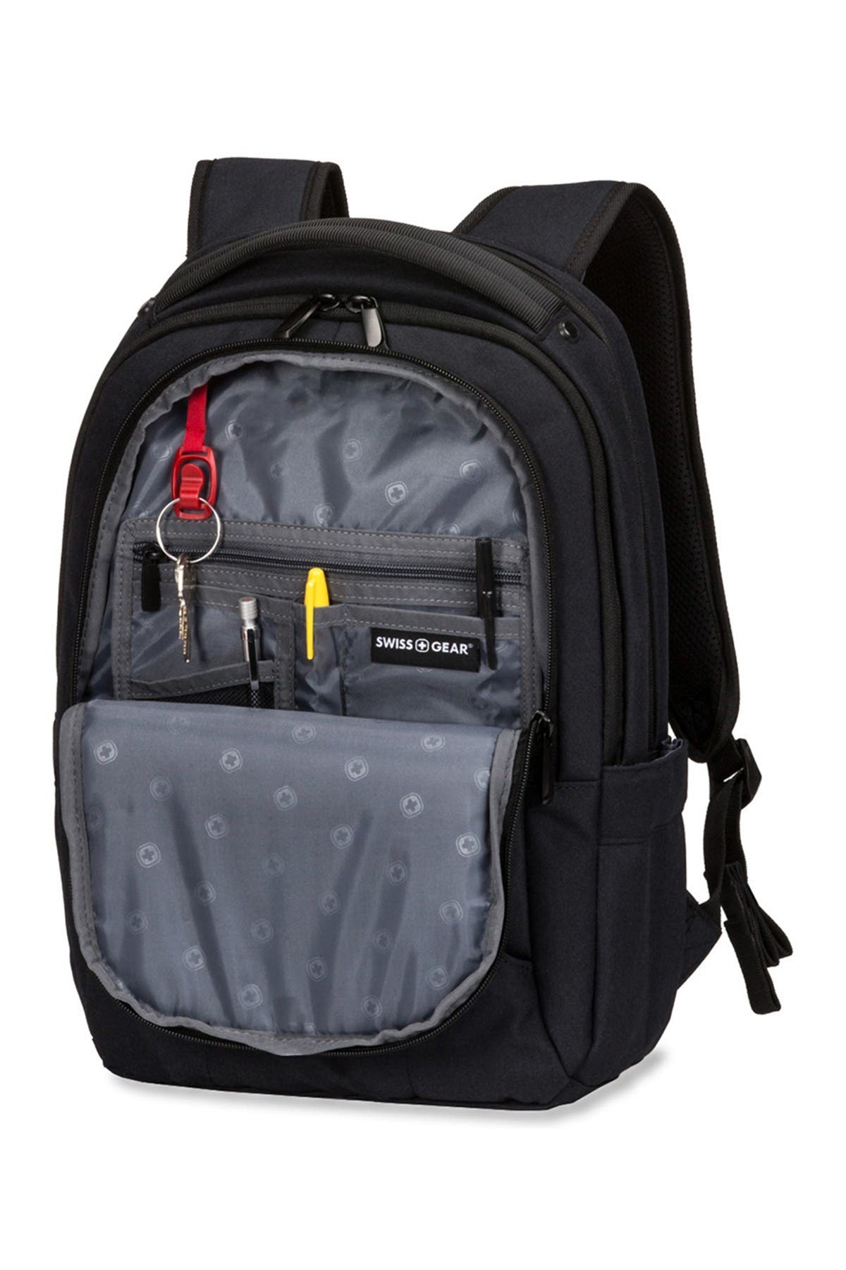 3573 Laptop Backpack, Alternate, color, BLACK/WHITE