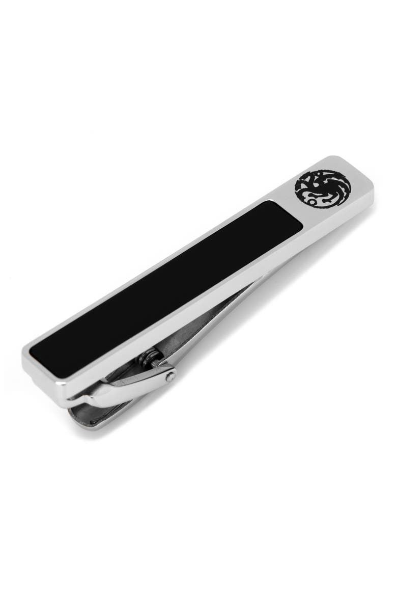 Game of Thrones Targaryen Onyx Tie Clip, Main, color, BLACK