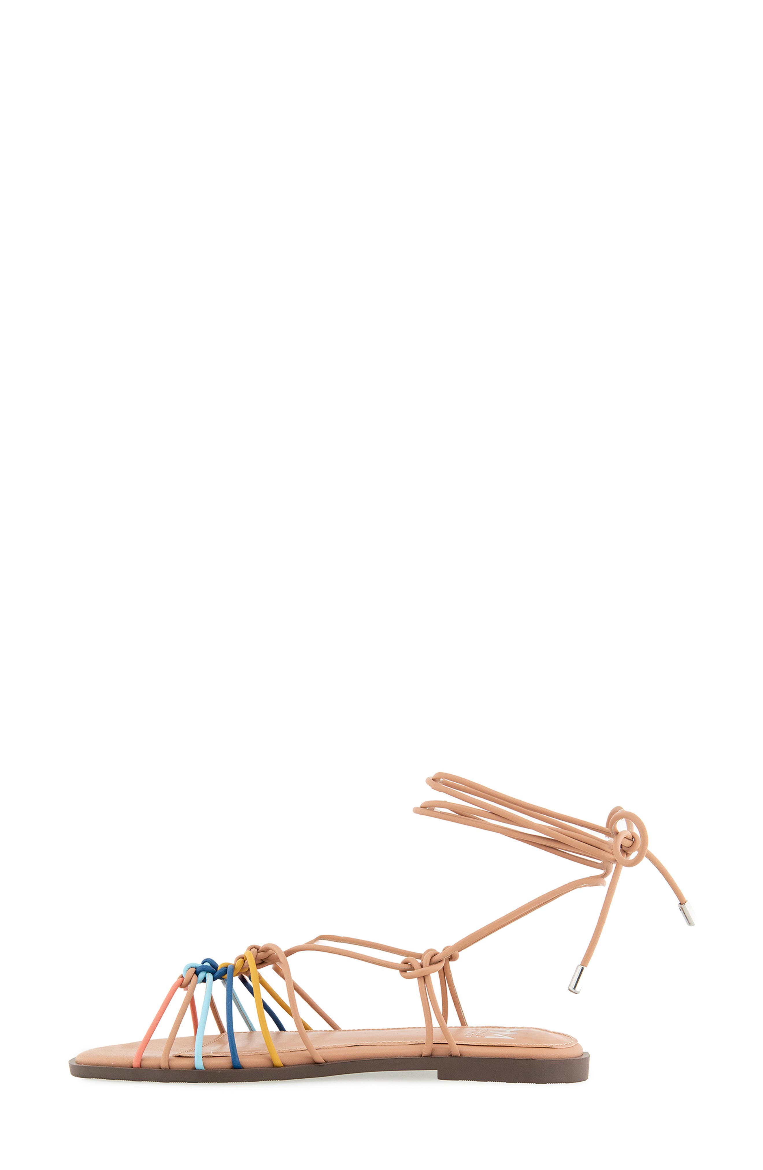 Caroline Ankle Wrap Sandal, Alternate, color, BROWN