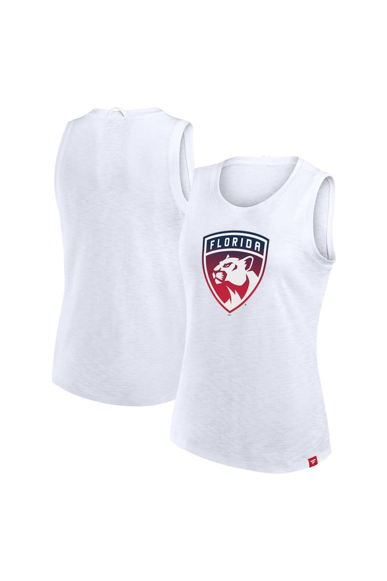 Women's Fanatics White Florida Panthers Slub Tank Top, Main, color, White