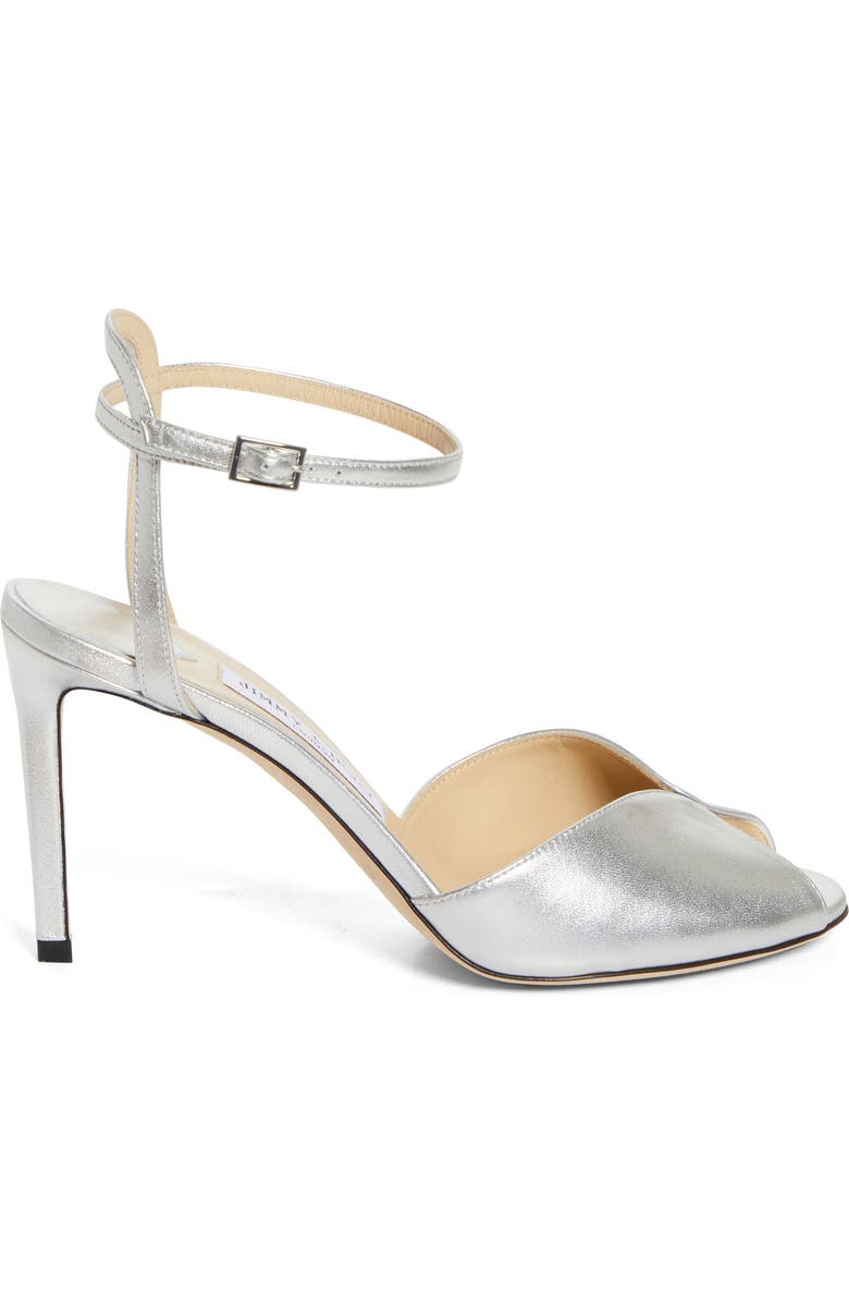 Jimmy Choo Sacora Sandal, Alternate, color, Silver