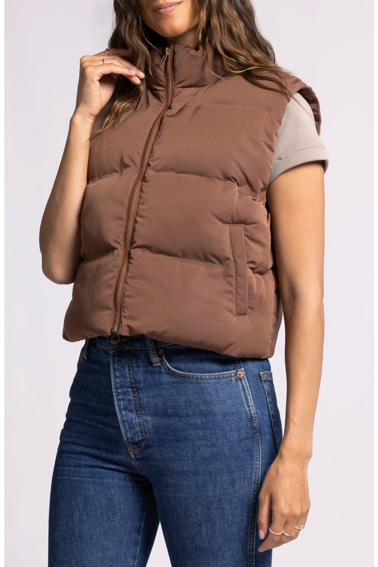Issey Puffer Vest, Alternate, color, CAPPUCCINO